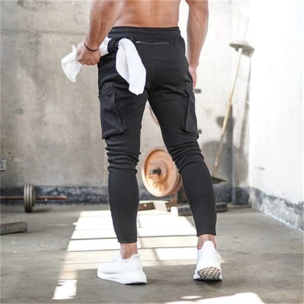 Calças masculina de moletom skinny, calças esportivas, corredor de treinamento, treino de ginástica, novo, 2023 - Image 2
