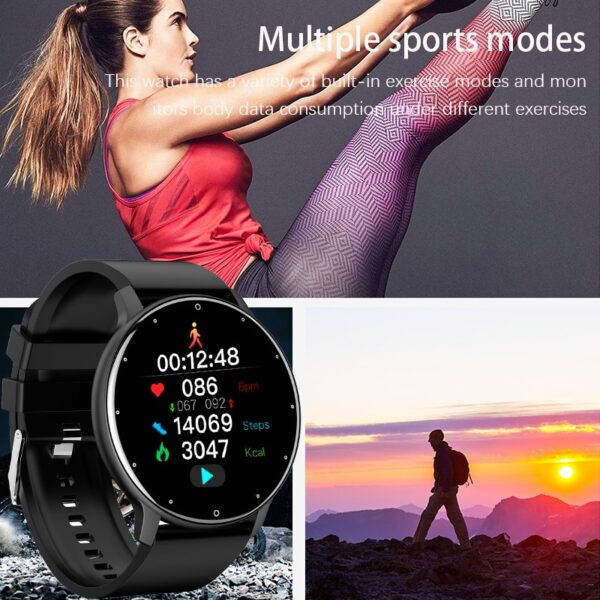 Relógio de pulso, Lige 2023, inteligente tela de toque completa, esporte fitness relógio ip67 à prova d água, bluetooth para android ios smartwatch masculino + caixa - Image 7