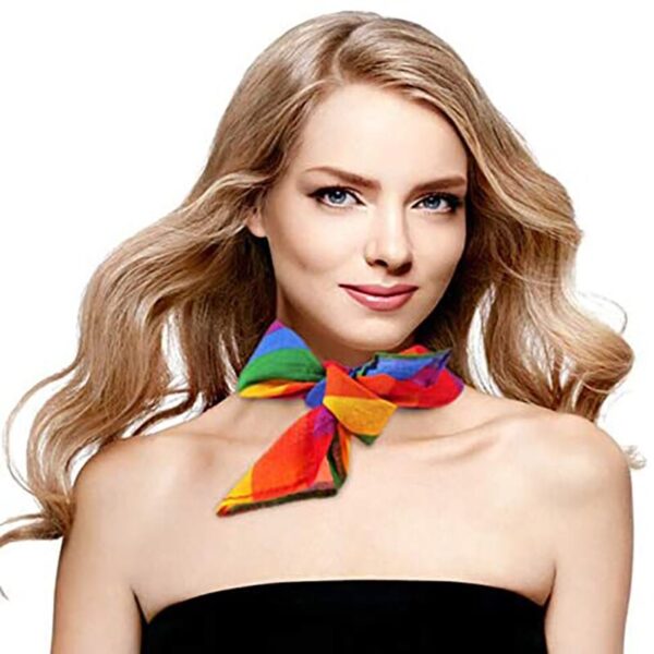 Lenço Quadrado LGBTQ Unisex Arco-íris Bandana, Fontes de Celebração do Partido, Orgulho Gay, Lgbq, Headband, Lenço - Image 8