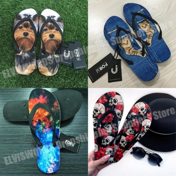 Chinelos unissex, LGBTQ, Elviswords, antiderrapante flip flops, de verão ao ar livre moda adolescente de praia chinelos - Image 3