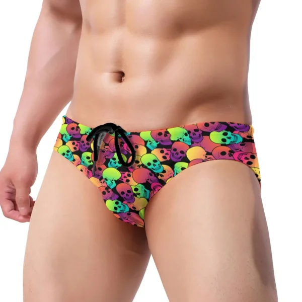 Sungas masculina, do crânio do açúcar, homem sexy, maiôs de natação briefs surf troncos homme nadar - Image 3