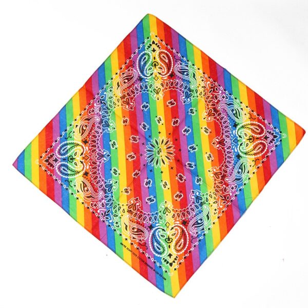 Lenço Quadrado LGBTQ Unisex Arco-íris Bandana, Fontes de Celebração do Partido, Orgulho Gay, Lgbq, Headband, Lenço - Image 7