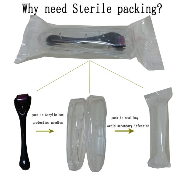 Rolo dermatológico Mezoroller, 540 agulhas, micro agulha para cuidados com a pele, tratamento facial, meso 0,5 0,75 1,0 1,5 2,0 2,5 3,0 - Image 4