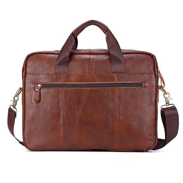 Bolsas casuais de couro genuíno, sacos para laptop, sacos masculinos de viagem de negócios, bolsa de ombro masculina - Image 16