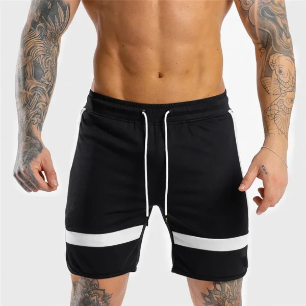 Shorts masculino respirável de ginástica, de treino, malha, roupa esportiva de secagem rápida, jogger, marca praia, calça curta, verão, nova - Image 4