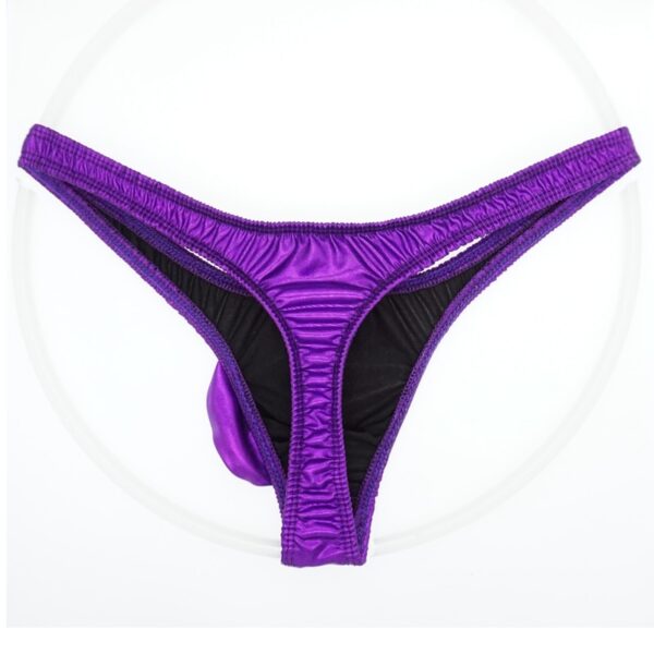 Cuecas masculinas gay de algodão com listras, sexy, fio dental, busto com tanga, couro sintético. - Image 3