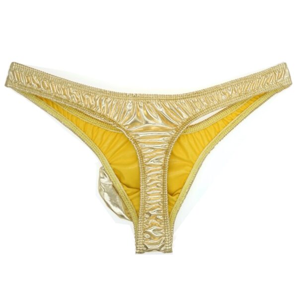Cuecas masculinas gay de algodão com listras, sexy, fio dental, busto com tanga, couro sintético. - Image 7