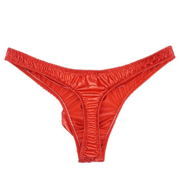 Cuecas masculinas gay de algodão com listras, sexy, fio dental, busto com tanga, couro sintético. - Image 6