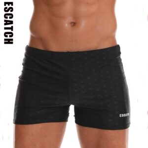 Sungas masculina de banho impermeável, boxer, shorts de secagem rápida, sharkskin cintura baixa, masculino de praia, novo