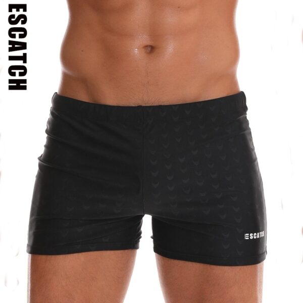 Sungas masculina de banho impermeável, boxer, shorts de secagem rápida, sharkskin cintura baixa, masculino de praia, novo