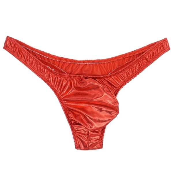 Cuecas masculinas gay de algodão com listras, sexy, fio dental, busto com tanga, couro sintético. - Image 10