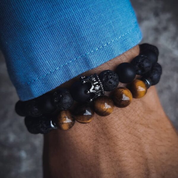 Pulseiras masculina, kit 3 pçs, micro pave cz 8mm disco ball & bar encantos, conjunto, 6mm matte contas de pedra pulseira bileklik - Image 26