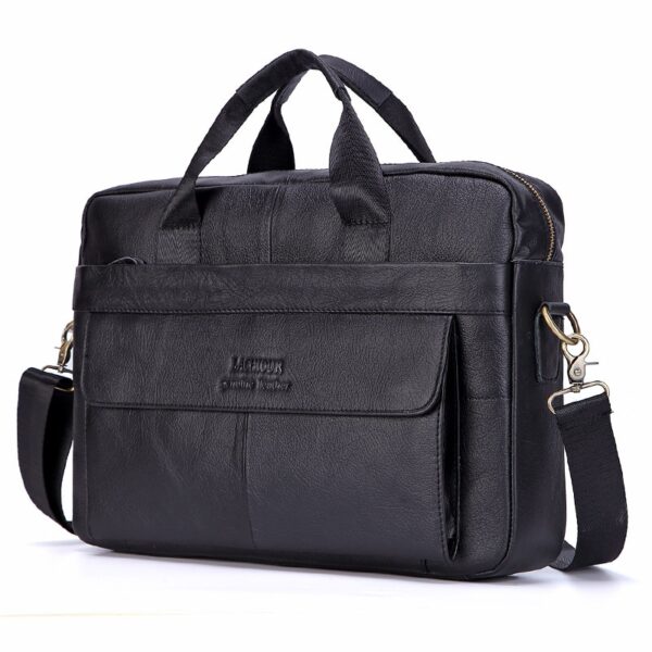 Bolsas casuais de couro genuíno, sacos para laptop, sacos masculinos de viagem de negócios, bolsa de ombro masculina - Image 10