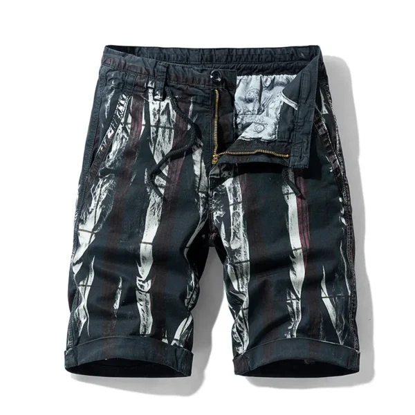 Bermudas masculina de algodão, estampada, calças casuais, jeans da moda Bermuda, calças de praia, roupas de verão, novo, 2023 - Image 12