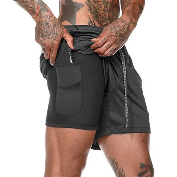 Shorts masculino de secagem rápida, natação, roupa de banho, maiô, calções de banho, praia, ginástica, boxer surf, bolso, verão - Image 7