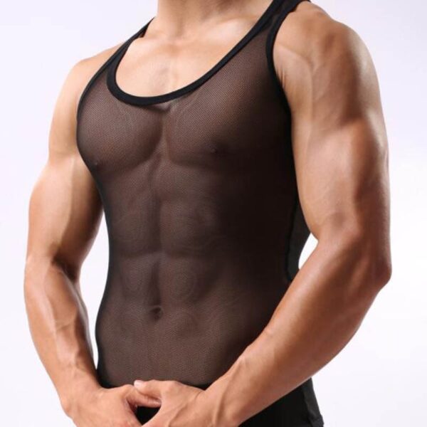 Camisetas masculina regata LGBTQ, T-shirt,  Undershirts Singlet Wrestling Sexy Malha Respirável Gay Corpo Hombre, Sólida - Image 2
