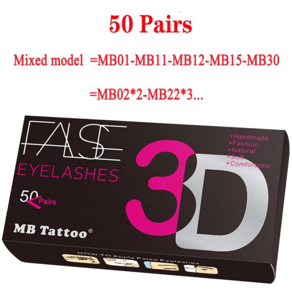 Cílios dramáticos naturais longos Mb, 3d vison, wispies cílios extensão olho, beleza, postiços conjunto falso, 50 pares - Image 15