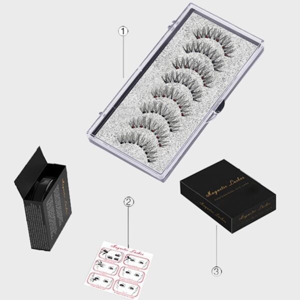 Cílios magnéticos naturais com imã, Mb3k 5,  3d artesanal 8 pçs magnético cílios conjunto pinça vison, olho cílios falso. - Image 36