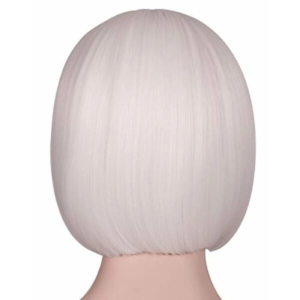 Perucas curta de cabelo sintético, Hairjoy, fibra resistente ao calor, branco puro, traje de festa - Image 24
