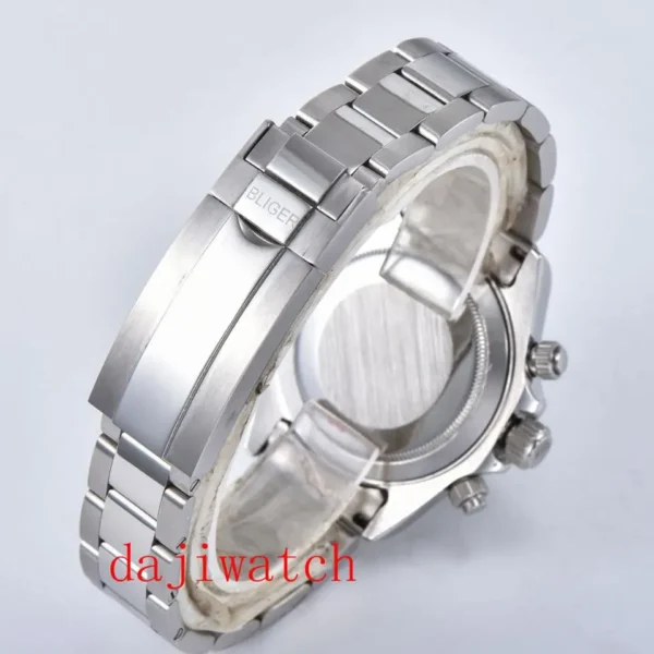 Relógios de pulso masculino mecânico de alta qualidade bliger39mm, relógio com função data e vidro, com movimento automático - Image 8