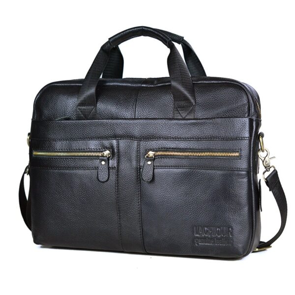 Bolsas casuais de couro genuíno, sacos para laptop, sacos masculinos de viagem de negócios, bolsa de ombro masculina - Image 15