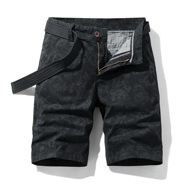 Bermudas masculina de algodão, estampada, calças casuais, jeans da moda Bermuda, calças de praia, roupas de verão, novo, 2023 - Image 3