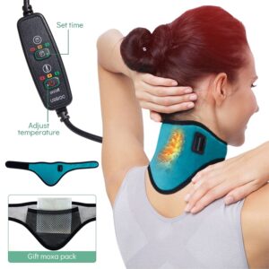 Cinta cervical, Aquecimento elétrico pescoço, vértebra fadiga terapia reliever alívio dor pescoço, ferramenta de cuidados de saúde