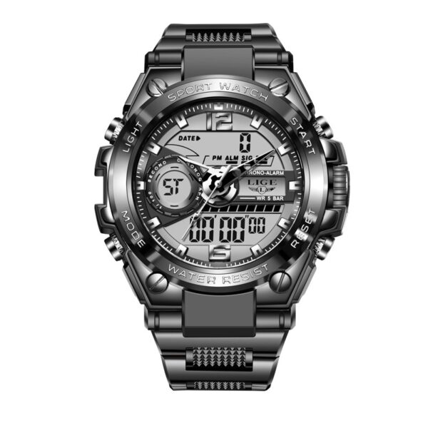 Relógio militar 50m relógio de pulso à prova d' água led relógio de quartzo digital lige relógio esporte, grandes - Image 7
