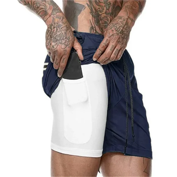 Shorts masculino de secagem rápida, natação, roupa de banho, maiô, calções de banho, praia, ginástica, boxer surf, bolso, verão - Image 14