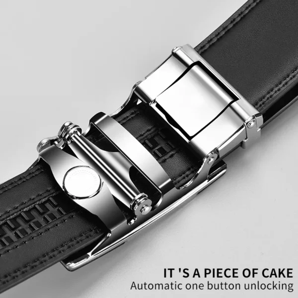 Cintos de couro genuíno, masculino, [Dwts],  fivela automática preto, cintos cummerbunds cinturão homens - Image 30