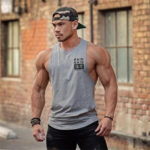 Camiseta masculina regata esportiva sem mangas, camiseta com corte muscular, camisa em y para treino