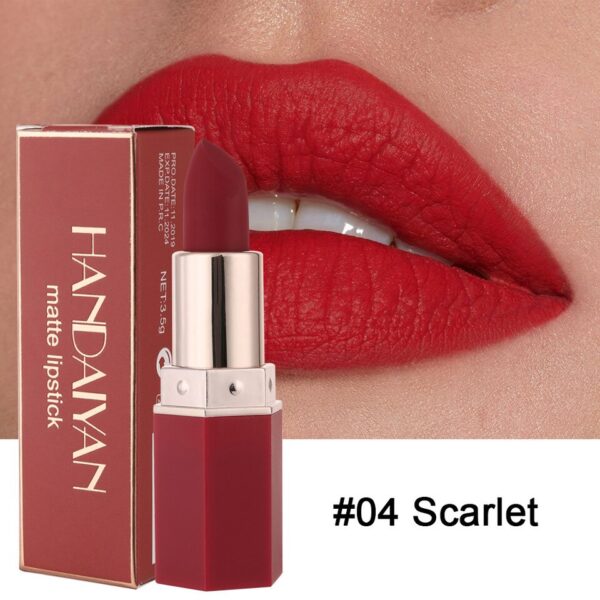 Batom Matte HANDAIYAN 6 Cores, Lip Gloss LippenstiftTinted Bálsamo 24 Horas Impermeável. - Image 4
