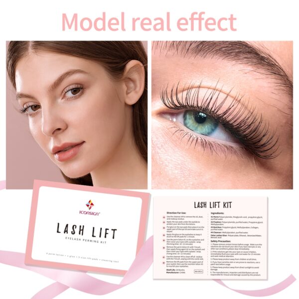 Kit de levantamento ciliar LASH LIFT ICONSIGN - Kit de permanente ciliar, soro fortificante para cílios ferramentas de maquiagem para cílios - Image 4