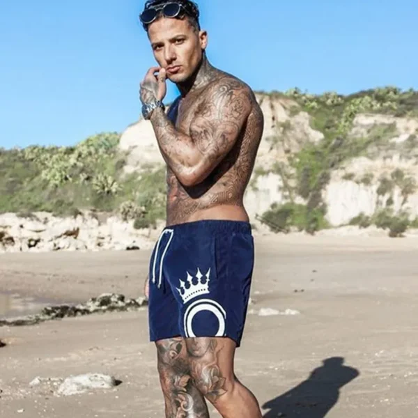 Shorts masculino esportivos, de secagem rápida, calça casual, corredor fino, moda praia, roupa de rua, verão - Image 5
