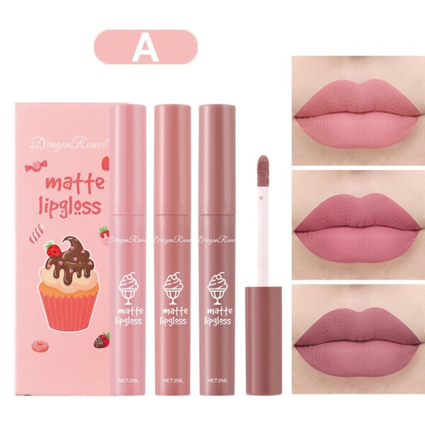 Batom líquido, 3 pçs conjunto, doce matte velvet, esmalte à prova d água de longa duração não-marcação natural lábio matiz kit  yzl1 - Image 44
