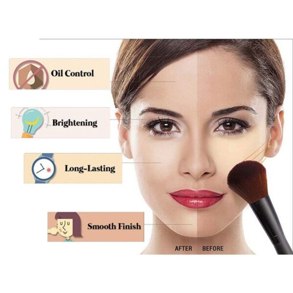 Pó facial suave solto, controle de óleo rosto, pó maquiagem corretivo highlighter pó mineral maquiagem solto pó escova - Image 8
