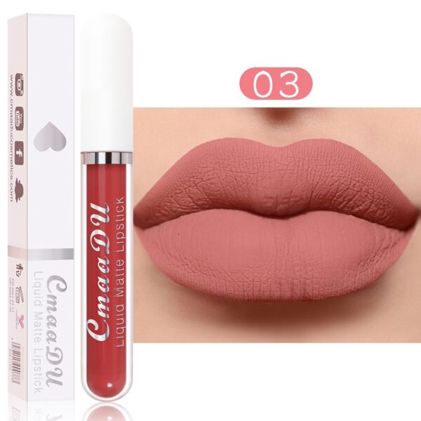 Batom líquido fosco de veludo, nude, maquiagem à prova d água, longa duração, vermelho brilho labial sexy glaze - Image 44