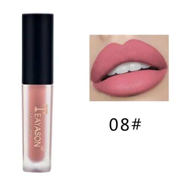 Batom líquido fosco de veludo, nude, maquiagem à prova d água, longa duração, vermelho brilho labial sexy glaze - Image 19