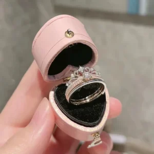 Anéis feminino,Moissanite Diamante, Anéis de Noiva, S925 Sterling Silver, Duplo Cor, 2 em 1 Jóias Finas, Luxuoso, 0.3ct