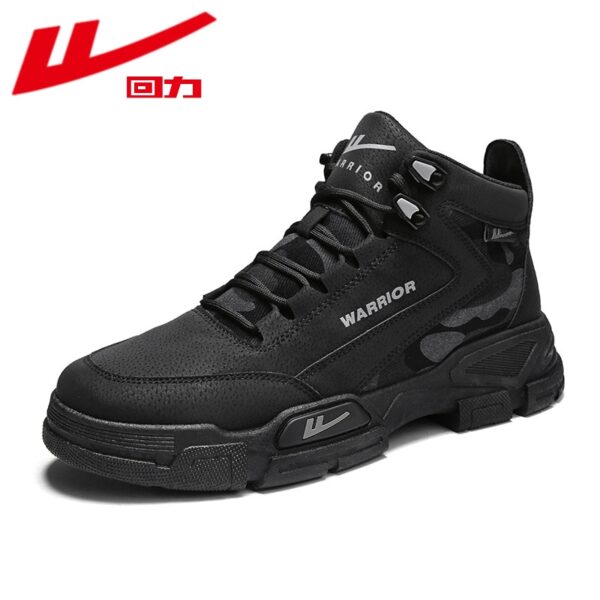 Tênis masculino Warrior 2023 Classic Vintage Lace-up, High Heels Sneakers,  Autumn Winter Martin Boots Platform Couple Work Shoes - Image 6