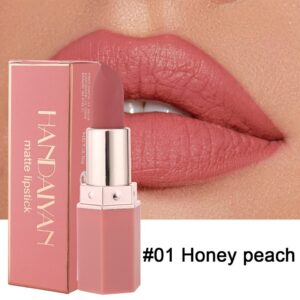 Batom Matte HANDAIYAN 6 Cores, Lip Gloss LippenstiftTinted Bálsamo 24 Horas Impermeável.