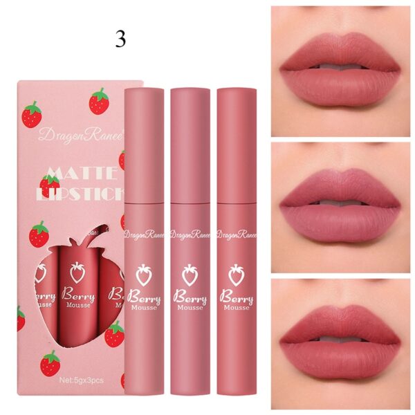 Batom líquido, 3 pçs conjunto, doce matte velvet, esmalte à prova d água de longa duração não-marcação natural lábio matiz kit  yzl1 - Image 34