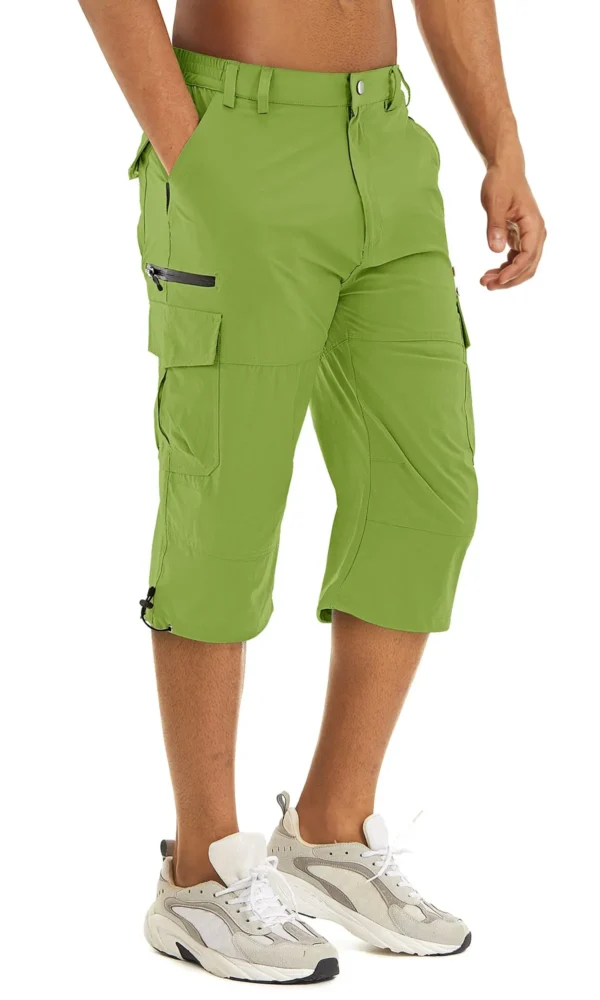 Bermudas masculina cargo, Tacvasen, secagem rápida, 3/4 comprimento, calças capri, multi-bolsos, comprimento do joelho, de verão, praia - Image 20