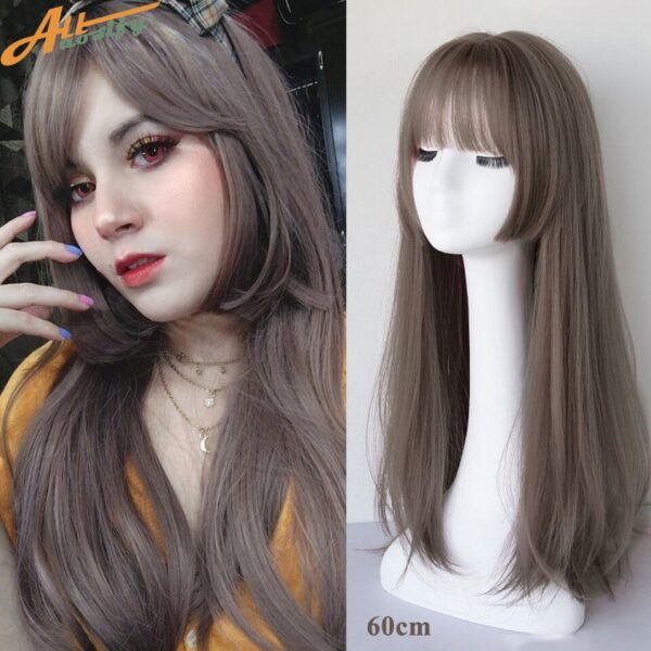 Perucas de cabelo sintético, LGBTQ, Allaosify, cosplay lolita feminino acessórios de cabelo longo encaracolado onda rosa azul anime cosplay. - Image 10