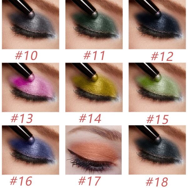 Sombra de olho Builtty Maquiagem-Matte Glitter Eyeshadow Palette Stick, preto, verde escuro, rosa, vermelho, azul,  Nude - Image 17