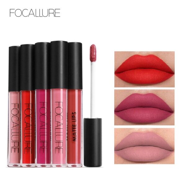 Batom brilho labial de veludo fosco, Focallure, duradouro, à prova d'água, nu, antiaderente, líquido, cosméticos - Image 16