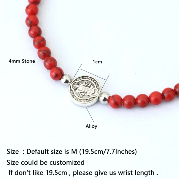 Pulseiras de Madeira unissex, frisada, 4mm Pulseira Cruzada, Olhos De Tigre Naturais, Pulseira De Madeira, Meditação, Jesus, Fé - Image 5