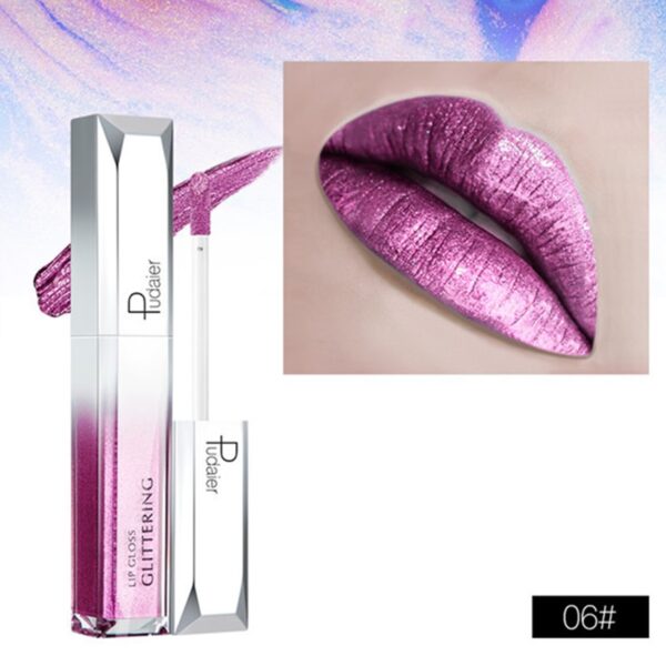 Batom brilho labial diamante perolado, batom líquido hidratante, impermeável, beleza, sexy, 18 cores - Image 42