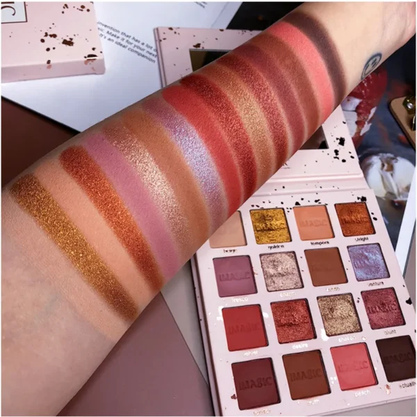 Sombras em pó, paleta 16 cores fosca, Imagic,, pigmentada, nova chegada - Image 3