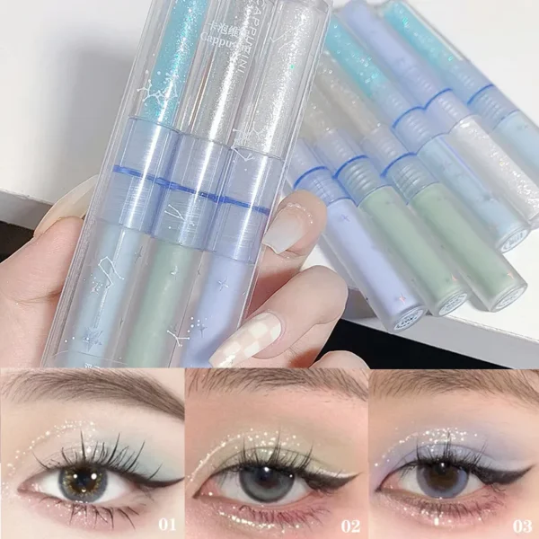 Sombras líquida, Gemini, série Shimmer, Glitter Diamond, Olhos Brilhantes, Cabeça Dupla, Ferramentas de Cosméticos, Maquiagem Coreana - Image 3